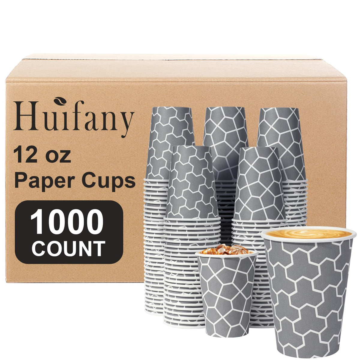 240 Pack 12 oz Paper Cups, Insulated Disposable Hot Cups