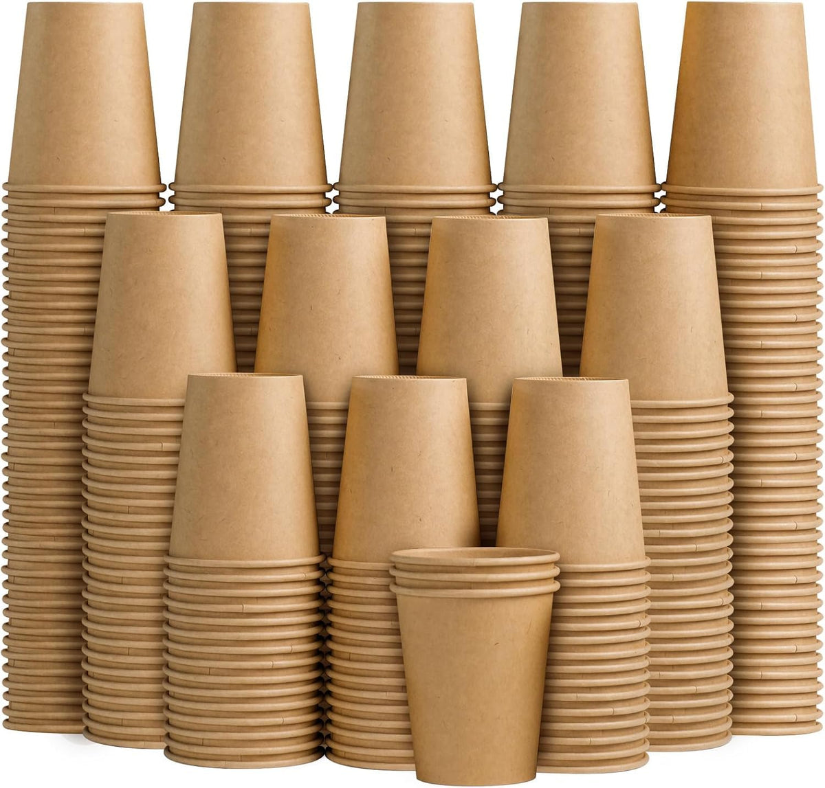 Clawsoff 180 Pack 12 oz Coffee Cups Brown Kraft Disposable Hot Paper Cups