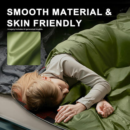 Ultralight Warm Weather Sleeping Bag - Portable, Waterproof, Compact Lightweight, Comfort with Compression Sack - Great for Outdoor Camping, Backpacking & Hiking