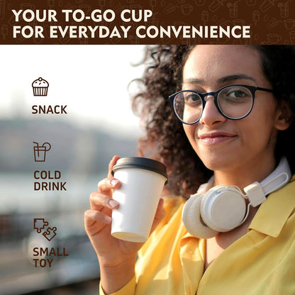 YEEHAW 16 oz Disposable Coffee Cups with Lids 100 Pack