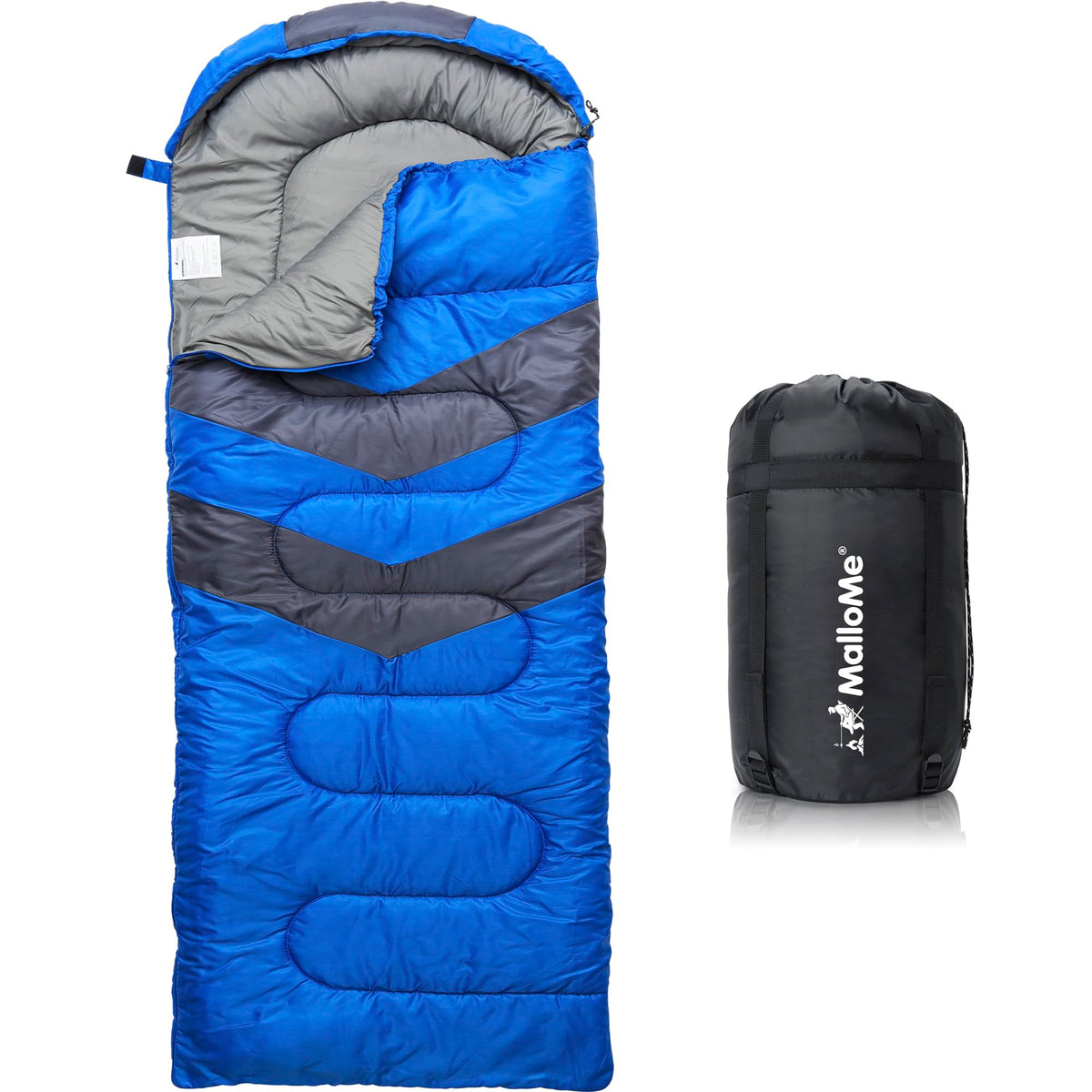 MalloMe Sleeping Bags for Adults Cold Weather & Warm - Backpacking Camping Sleeping Bag for Kids 10-12, Girls, Boys - Lightweight Compact Camping Essentials Gear Accessories Hiking Sleep Must Haves