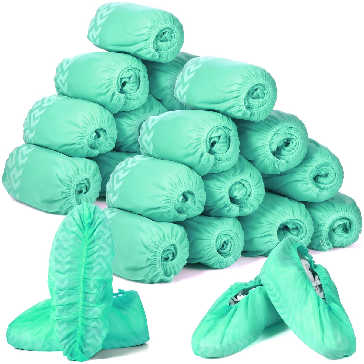 Zhanmai 300 Pack Disposable Shoe Covers, Non-slip Booties Bulk
