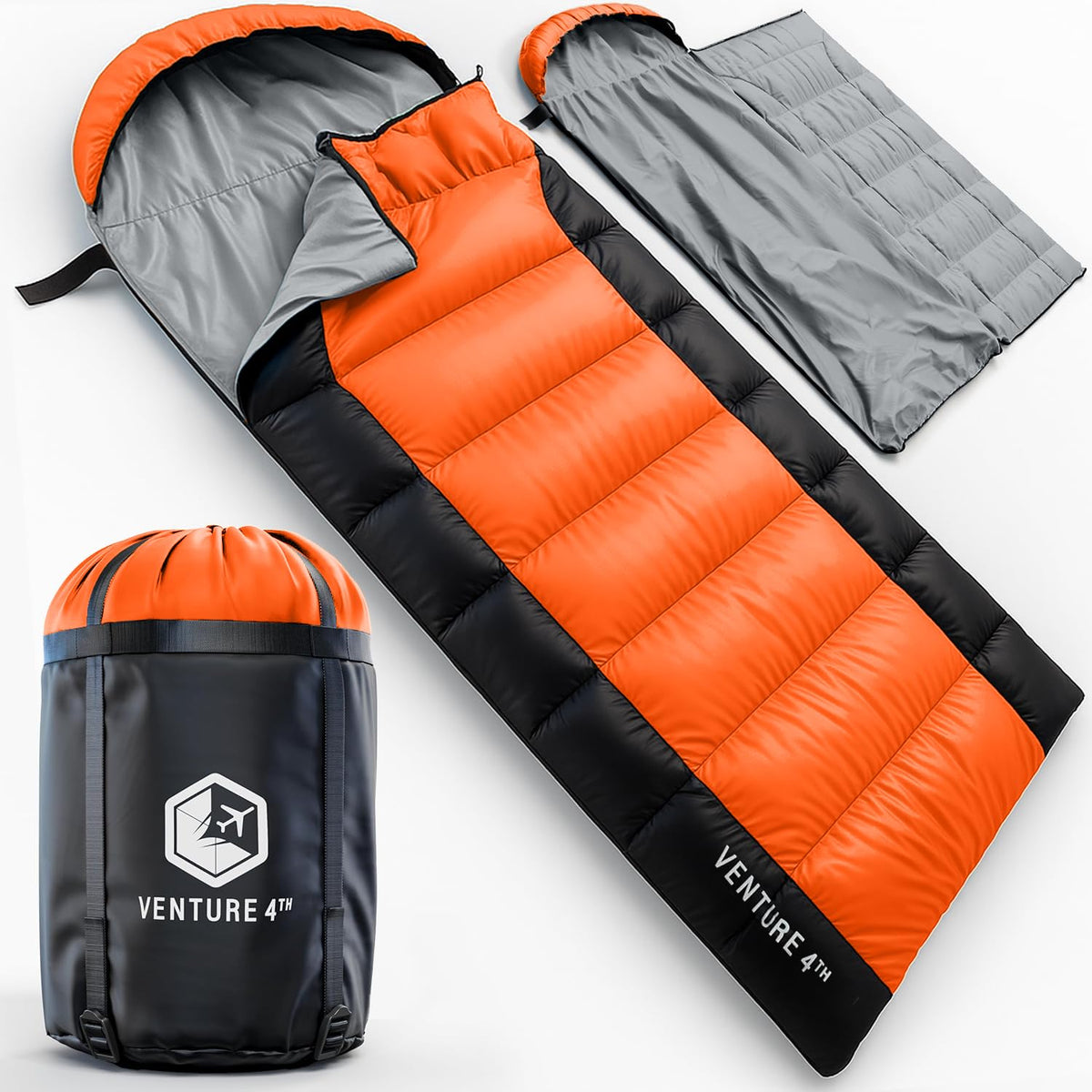 VENTURE 4TH Backpacking Sleeping Bag for Camping - Single, XXL & Double