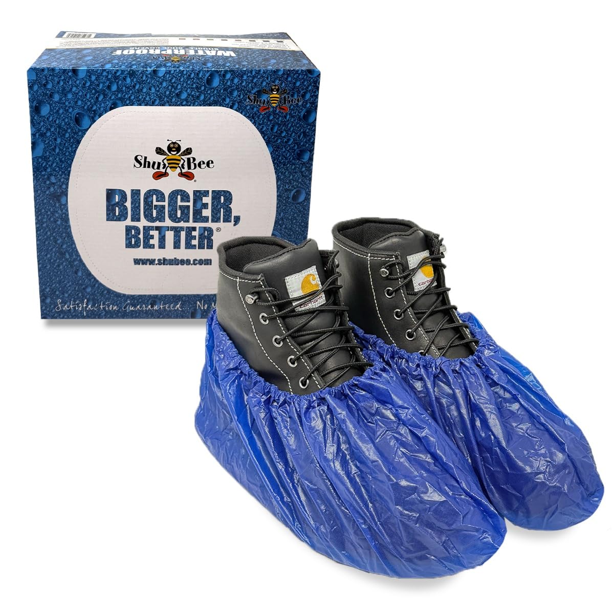 ShuBee Waterproof Shoe & Boot Covers Slip-Resistant Disposable for Plumbing Construction Floor Protection - 40 Pair