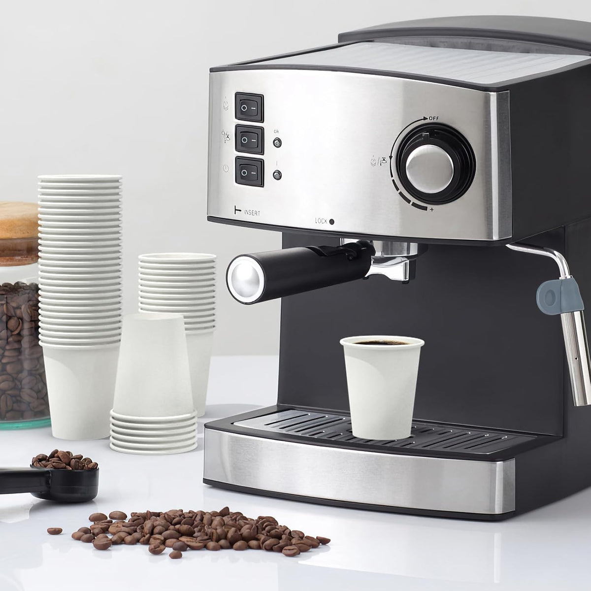 Dealusy 100 Count 8 oz Coffee Cups
