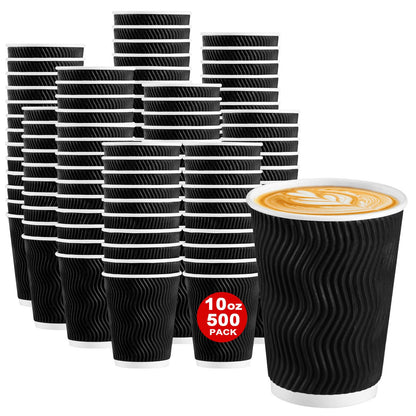 Lamosi 100 Pack Coffee Cups 12 oz, Disposable Paper Coffee Cups No Lids