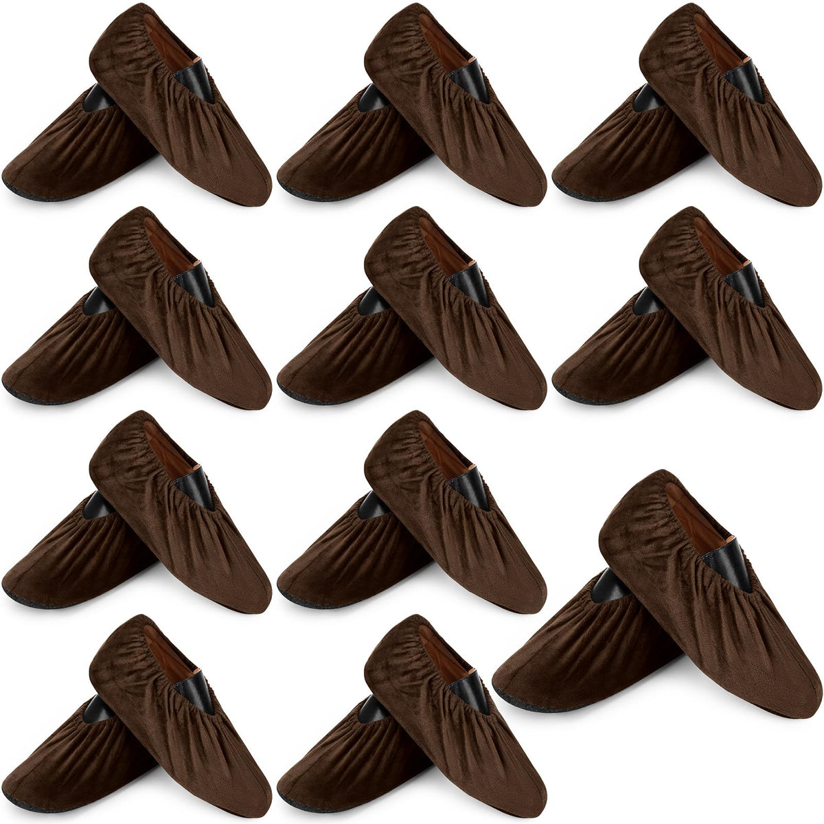 JaGely 11 Pair Reusable Cloth Shoe Covers for Indoors, Multicolor