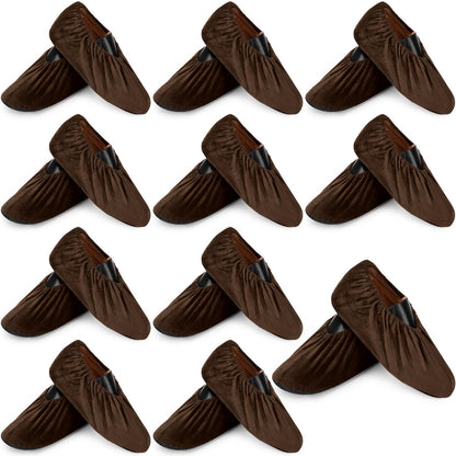 JaGely 11 Pair Reusable Cloth Shoe Covers for Indoors, Multicolor
