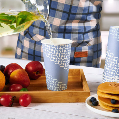 MUCHII 16 oz Coffee Cups, Disposable Paper Cups 210 Count, Disposable Cups