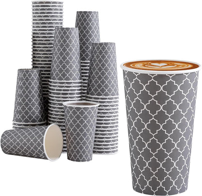 Lamosi Coffee Cups 12 oz 180 Pack, Disposable Paper Coffee Cups, Hot Cups