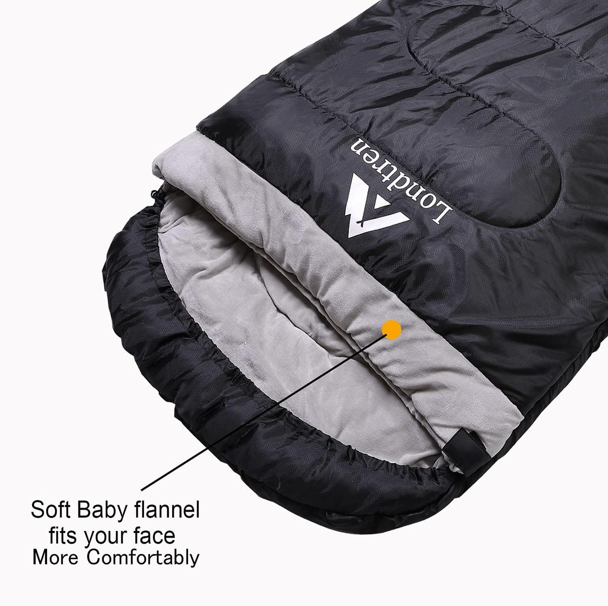 LONDTREN Large 0 Degree Sleeping Bags for Adults Cold Weather Sleeping Bag Camping Winter Below Zero 20 15 Flannel Big and Tall XXL