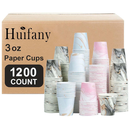 5oz Bathroom Paper Cups,300 Pack Disposable Mouthwash Cups(Marble)