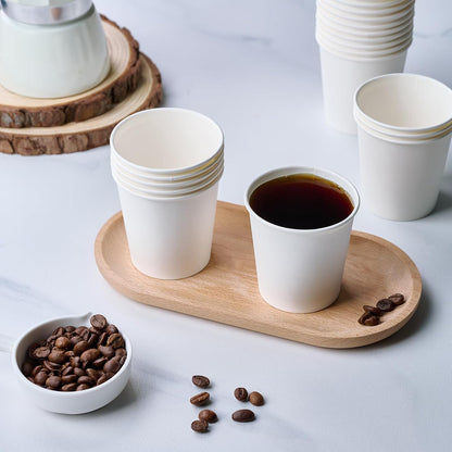 LITOPAK 300 Count 6 oz Paper Cups, Disposable White Paper Coffee Cups