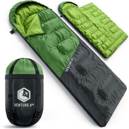 VENTURE 4TH Backpacking Sleeping Bag for Camping - Single, XXL & Double
