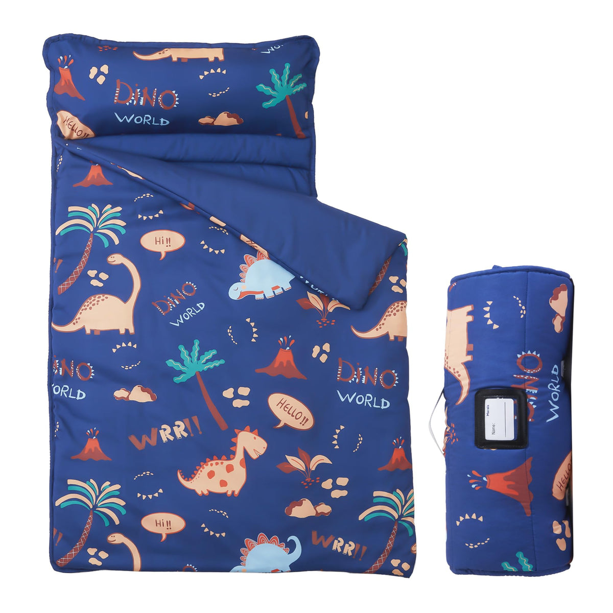 MORAIS Toddler Nap Mat with Pillow and Blanket, 52" x 20" Lightweight and Soft Nap Mat for Preschool, Daycare, Travel Sleeping Bags