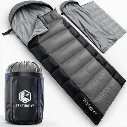 VENTURE 4TH Backpacking Sleeping Bag for Camping - Single, XXL & Double
