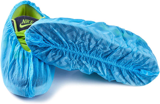Disposable Boot & Shoe Covers Non Slip 100 Pack Fits Shoe Size up to US Men's 12