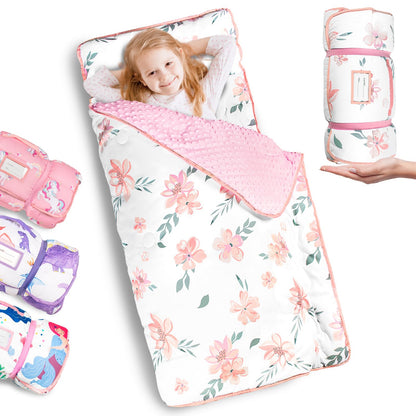 Primlect Toddler Nap Mat with Pillow, Thickened Extra Large Sleeping Bag