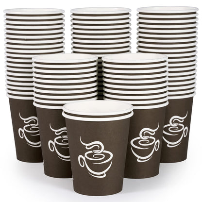 LITOPAK 240 Pack 12 oz Paper Cups, Brown Disposable Hot Coffee Cups