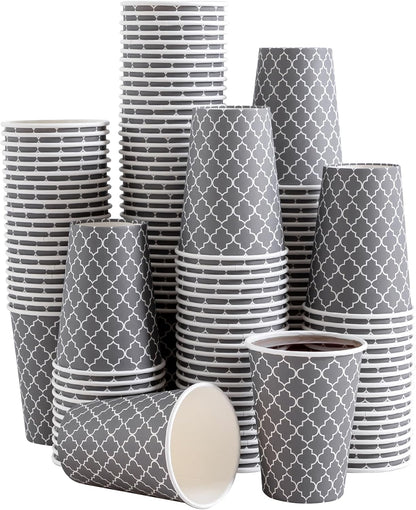 Lamosi Coffee Cups 12 oz 180 Pack, Disposable Paper Coffee Cups, Hot Cups