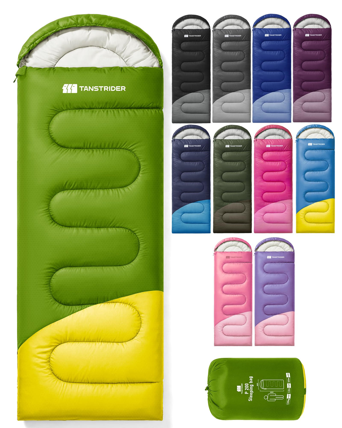 Sleeping Bags for Adults,Compact Lightweight Backpacking Sleeping Bag with Compression Sack for Youth, Camping Essentials Gearfor Hiking Travel Climbing Outdoor&Indoor Use