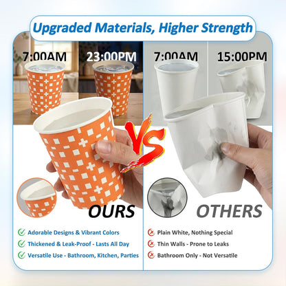 5oz Paper Cups, Small Bathroom Mouthwash Disposable Cups