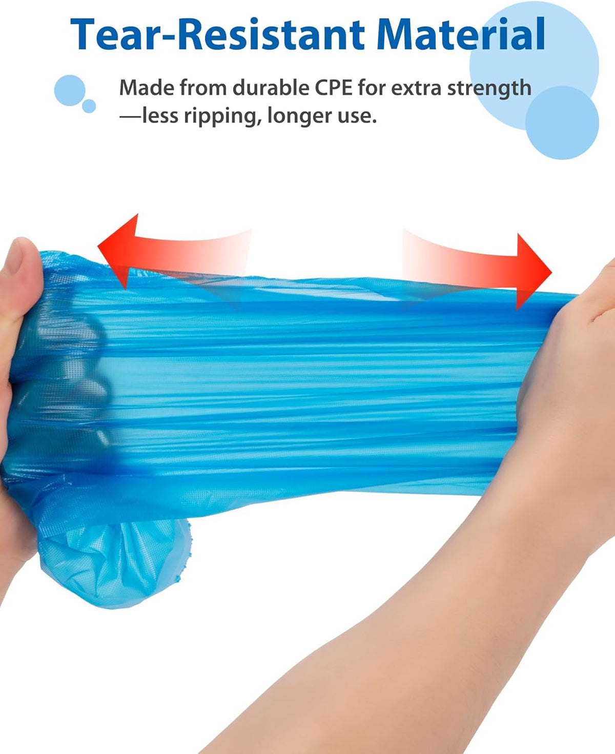 200 Pack (100Pairs) Shoe Covers Disposable Non-Slip, Waterproof CPE Boot Booties on Roll for Easy Storage, Hygienic Foot Covers for Indoor Cleaning Service, Contractors, Workplace Use, Fits Most