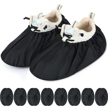 Frienda 8 Pairs Reusable Shoe Covers Waterproof Non Slip Floor,Large