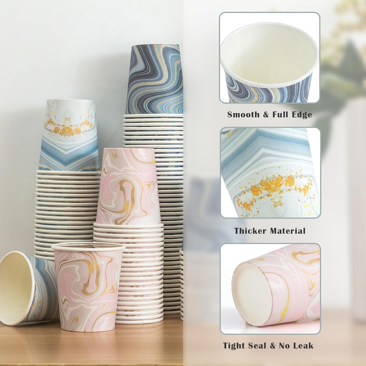 BYSNOW 300 Pack 3 oz Paper Cups, Small Disposable Bathroom Cups