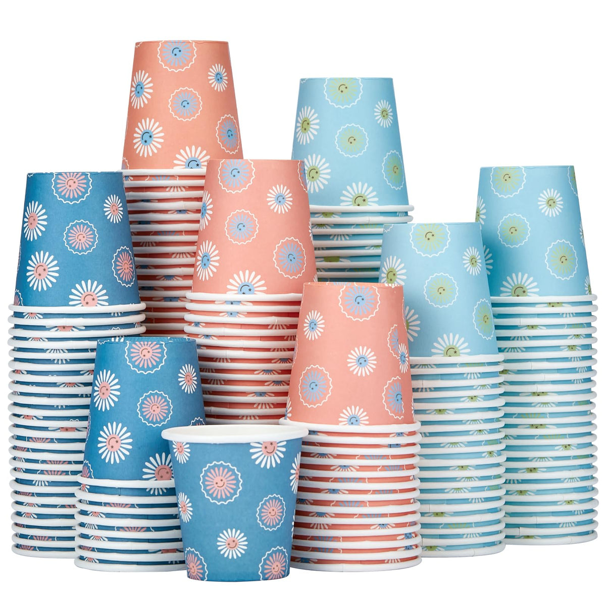 SIUQ 300 Pack 5 oz Paper Cups, Disposable Small Bathroom Mouthwash Cups