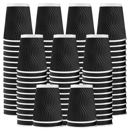 Lamosi 100 Pack Coffee Cups 12 oz, Disposable Paper Coffee Cups No Lids