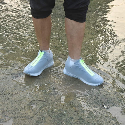 Shoe Covers Waterproof Reusable Foldable Not-Slip Rain Shoe Covers with Zipper,Shoe Protectors Overshoes Rain Galoshes for Kids Men and Women