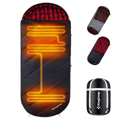 KingCamp Sleeping Bag for Adults Big & Tall 100% Flannel Sleeping Bag