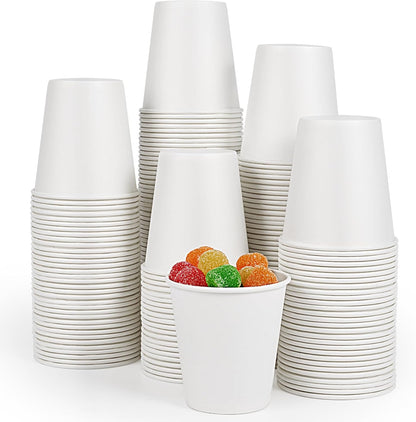 TV TOPVALUE 5 oz Paper Cups, 200 Count Small Disposable Water Cups, White
