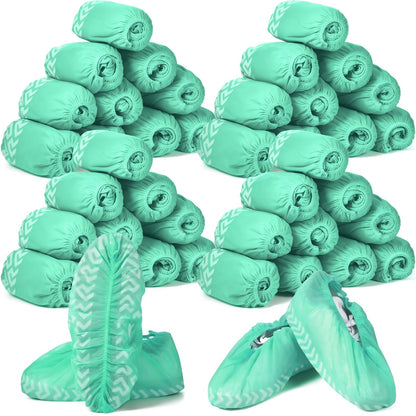 Leumoi 500 Pcs Disposable Shoe Covers Bulk Non Slip Boot Covers, Blue