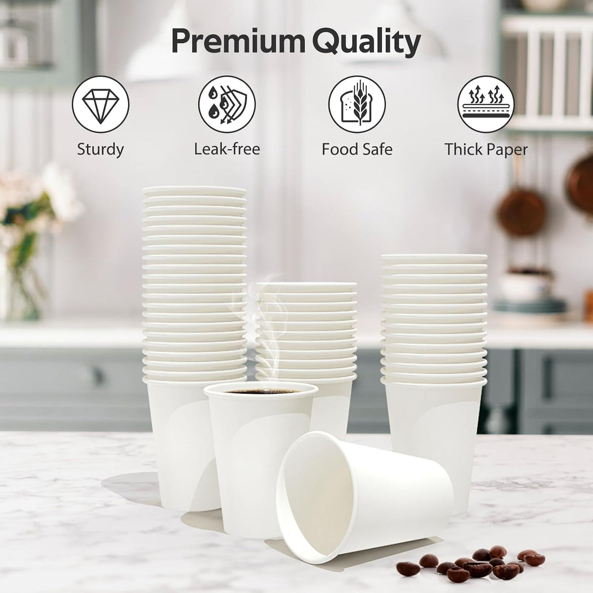 Dealusy 100 Count 12 oz Coffee Cups