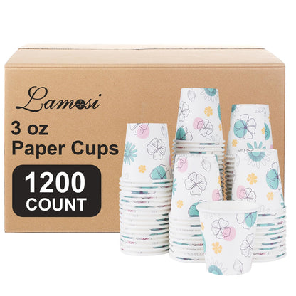 Lamosi 300 Pack 5 oz Paper Cups, Disposable Small Bathroom Water Cups