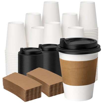 YEEHAW 16 oz Disposable Coffee Cups with Lids 100 Pack