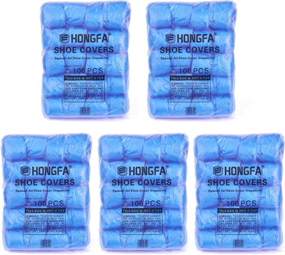 Disposable Shoe Cover Refills for Automatic Dispenser Machine - Waterproof, Non-Slip T-Buckle Plastic Booties for Indoors, Home, Construction and Carpet Protection 100 Pcs