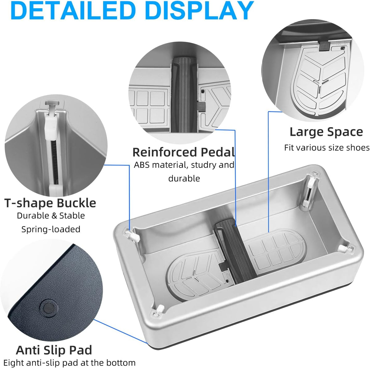 Automatic Shoe Covers Dispenser with 200pcs Disposable Shoe Covers, Silver