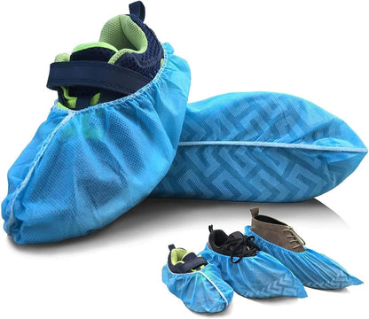 Shoe Covers Disposable Non Slip for Kids 50Pack (25Pairs) Non-woven Fabric Stretchable Durable - Fit US Children's 8-13.5/1-4 Blue(Small)