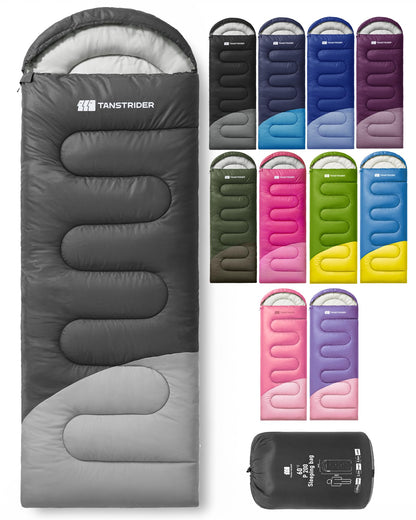 Sleeping Bags for Adults,Compact Lightweight Backpacking Sleeping Bag with Compression Sack for Youth, Camping Essentials Gearfor Hiking Travel Climbing Outdoor&Indoor Use