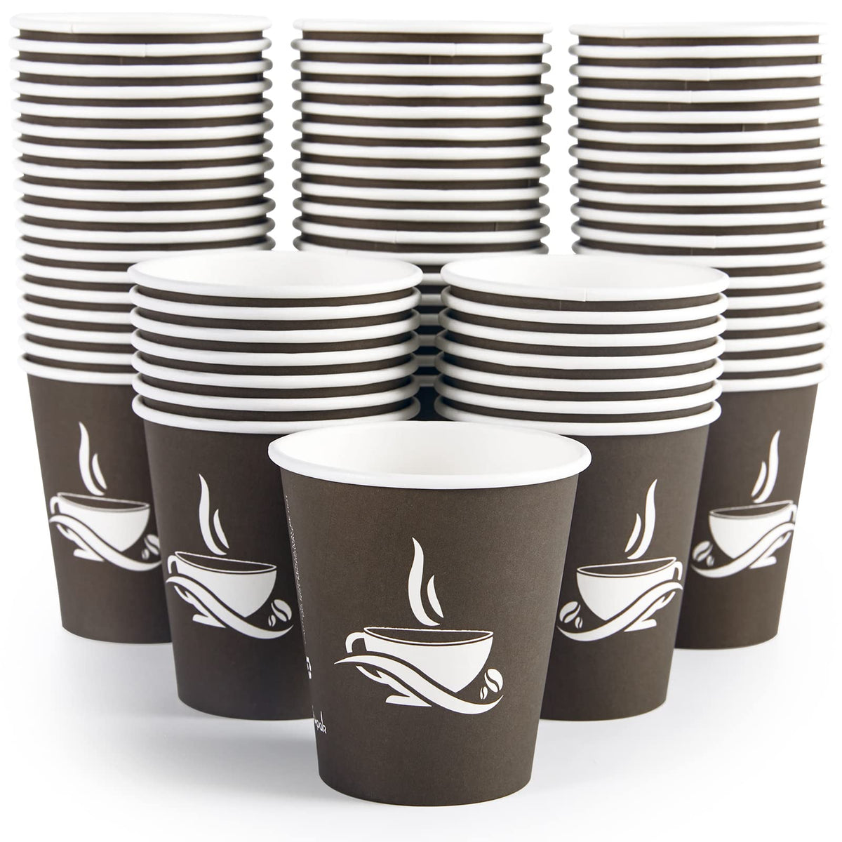 LITOPAK 240 Pack 12 oz Paper Cups, Brown Disposable Hot Coffee Cups