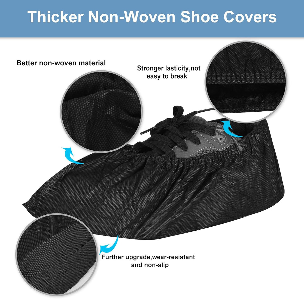 Shoe Covers Disposable 300Pack(150Pairs) Thicker Shoe Booties Cover for Carpet Home Floors