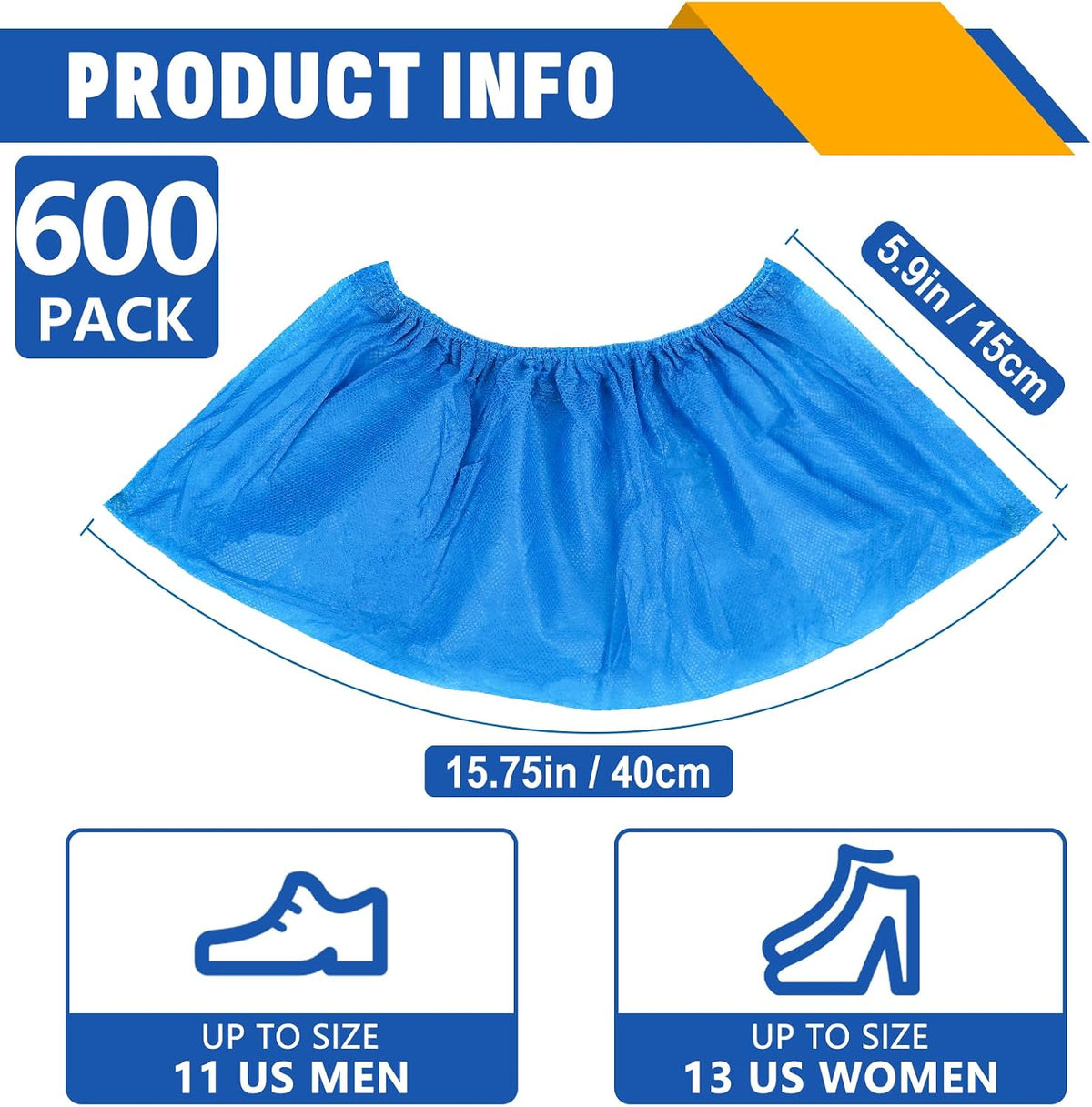 600 Pack(300 Pairs) Shoe Covers Disposable, Non-woven Fabric Shoes Covers