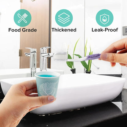 LITOPAK 600 Pack 3 oz Paper Cups, Colorful Disposable Mouthwash Cups 3 oz
