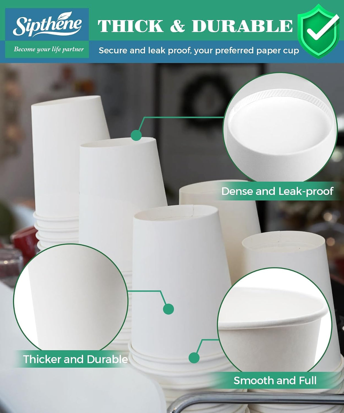 270 Pack 10 oz Paper Cups, Disposable Coffee Cups