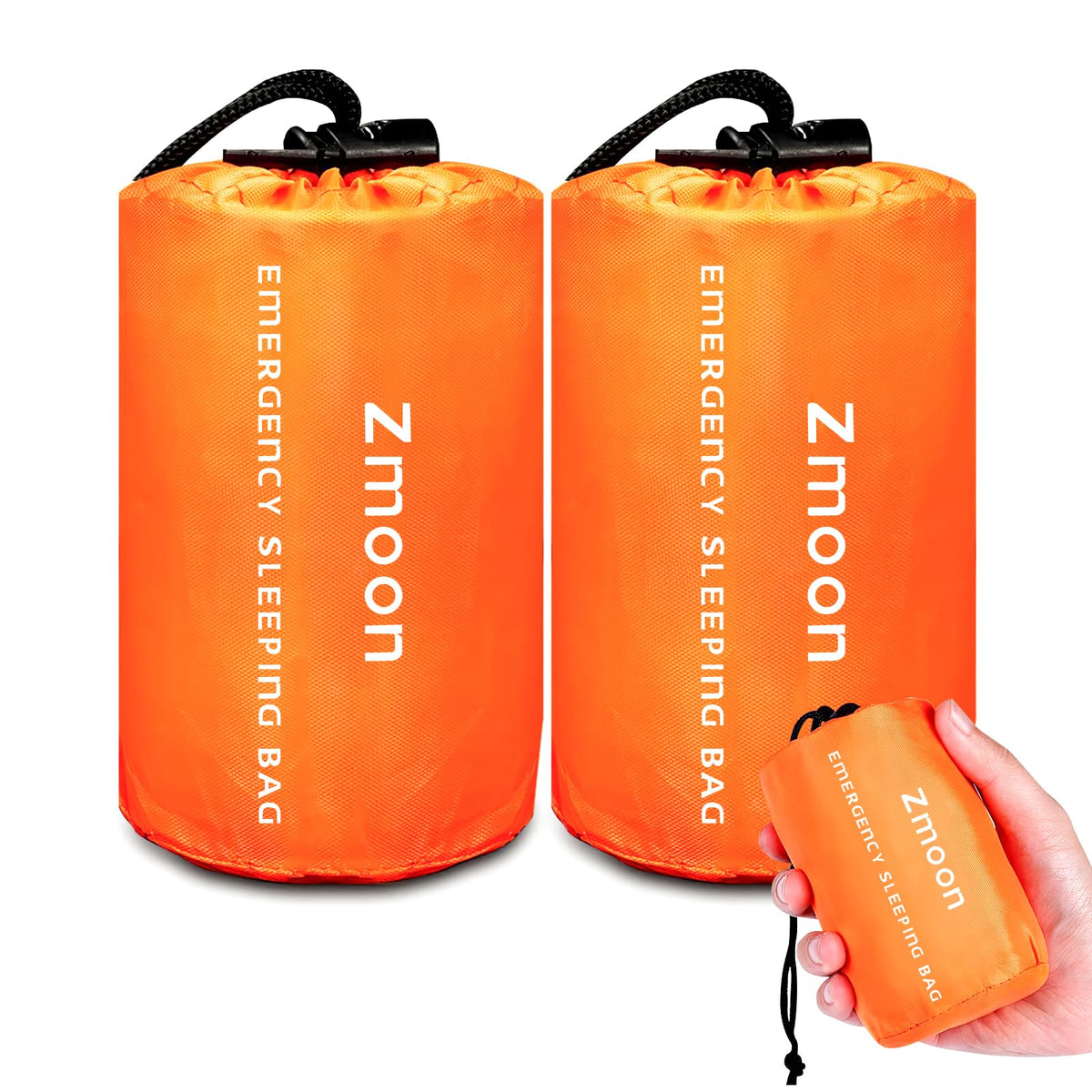 Zmoon Emergency Sleeping Bag Survival Bag, Portable Waterproof Thermal Bivy Sacks,Bivvy Bags,Camping Mylar Sleeping Bag Survival Gear Emergency Blankets Survival Shelter