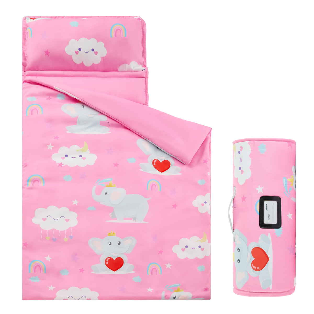 MORAIS Toddler Nap Mat with Pillow and Blanket, 52" x 20" Lightweight and Soft Nap Mat for Preschool, Daycare, Travel Sleeping Bags