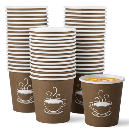 TV TOPVALUE 4 oz Espresso Paper Cups, 600 Count Small Coffee Cups, Black